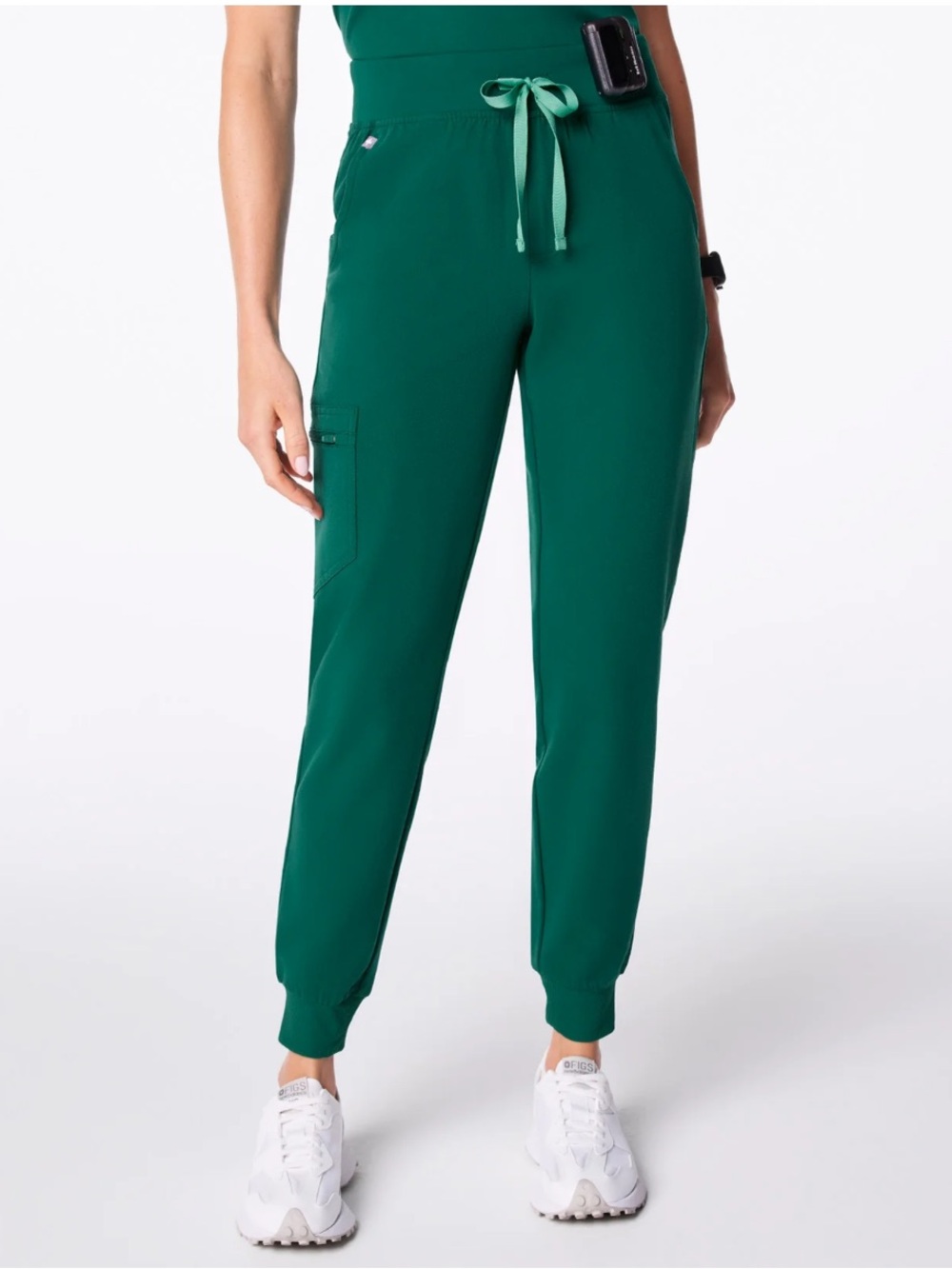 Hunter Green High Waisted Zamora - Jogger Scrub Pant™ -L-